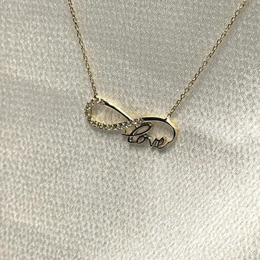 Gold Infinity Love Necklace